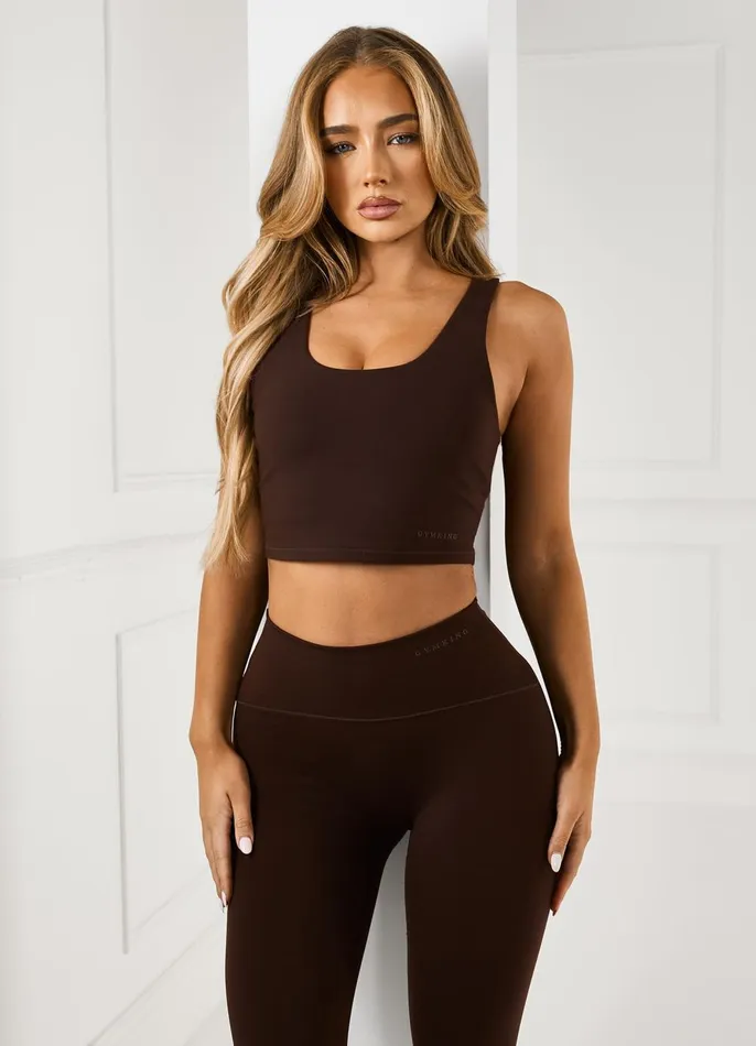 Gym King Sports Bras Women Peach Luxe Tank 8211 Cocoa Luxe