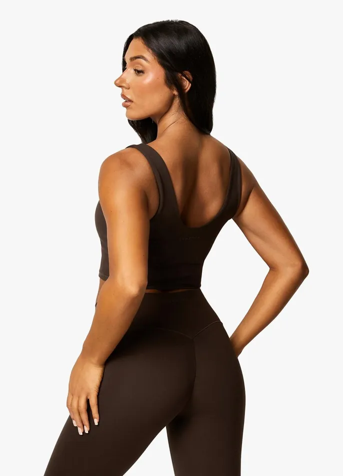Gym King Sports Bras Women Peach Luxe Tank 8211 Cocoa Luxe