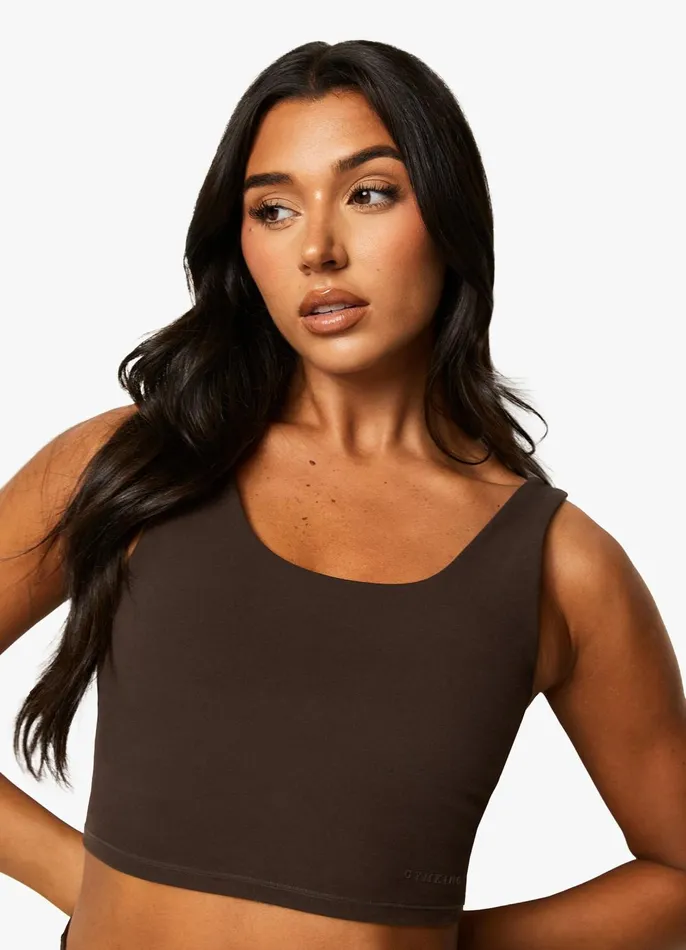 Gym King Sports Bras Women Peach Luxe Tank 8211 Cocoa Luxe