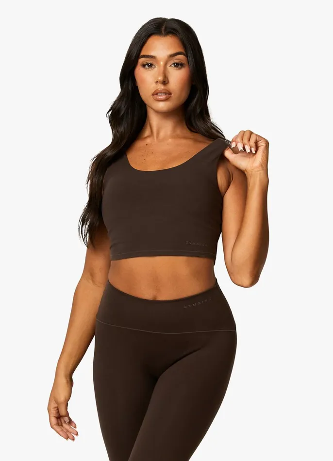 Gym King Sports Bras Women Peach Luxe Tank 8211 Cocoa Luxe