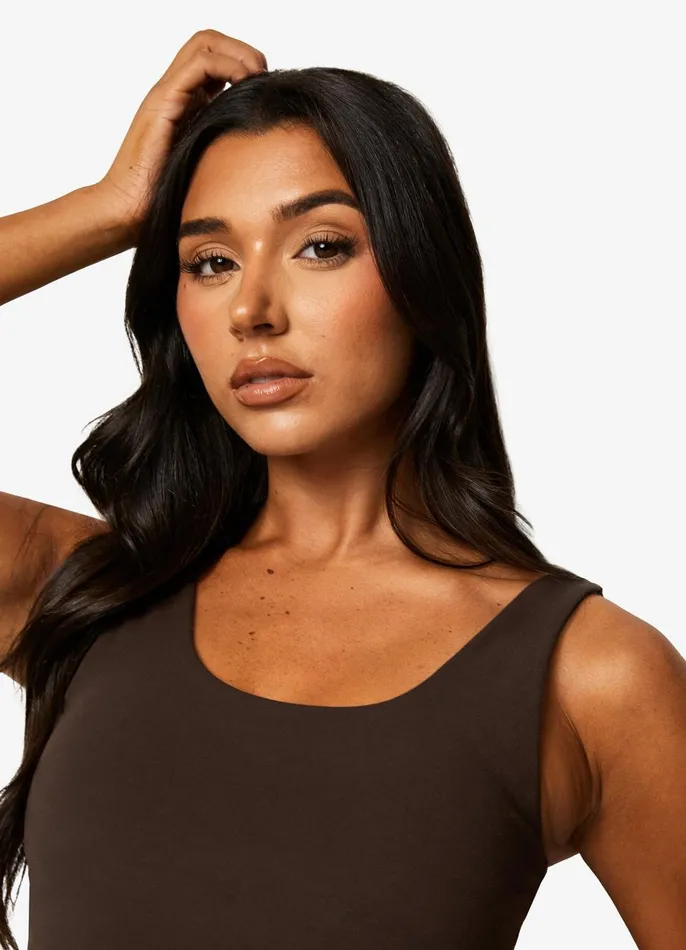 Gym King Sports Bras Women Peach Luxe Tank 8211 Cocoa Luxe