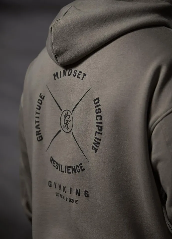 Gym King Sweatshirts and Hoodies Men Compass Hood 8211 Deep Khaki