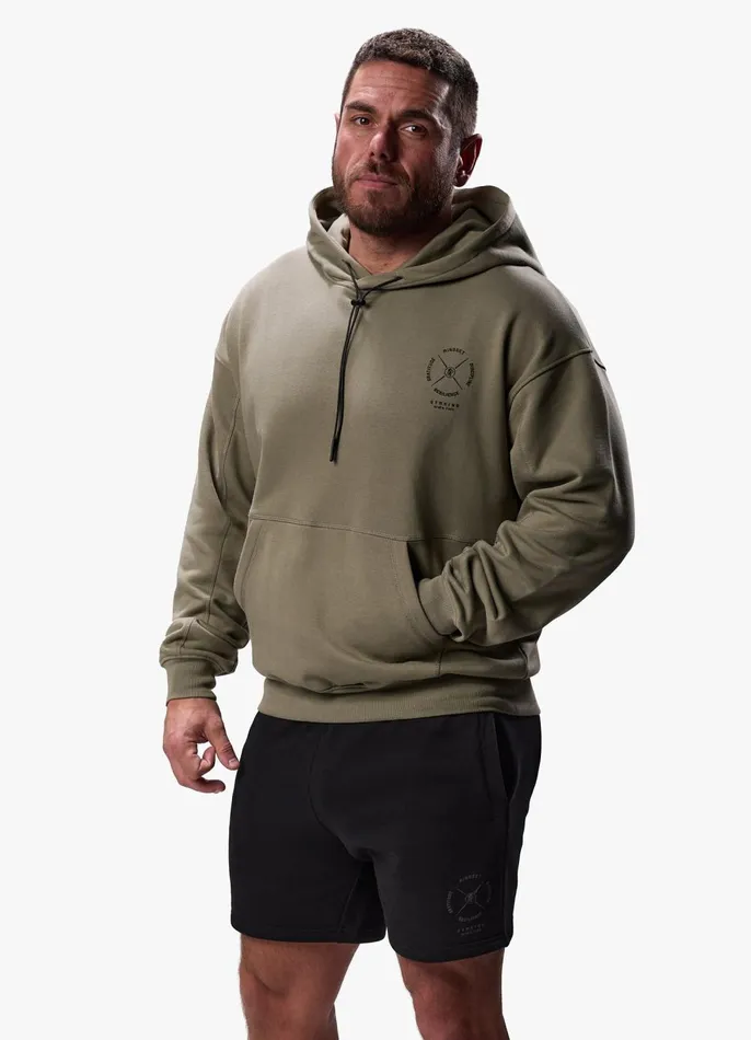 Gym King Sweatshirts and Hoodies Men Compass Hood 8211 Deep Khaki