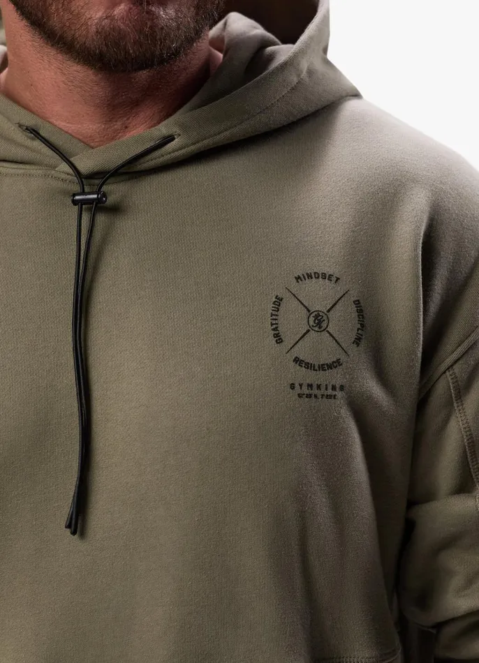 Gym King Sweatshirts and Hoodies Men Compass Hood 8211 Deep Khaki
