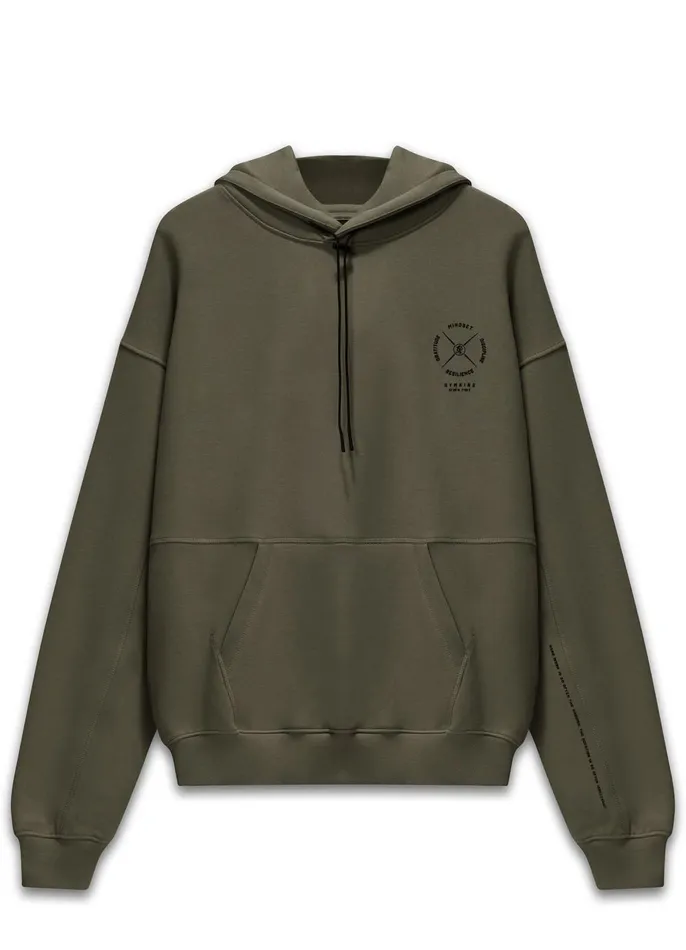 Gym King Sweatshirts and Hoodies Men Compass Hood 8211 Deep Khaki