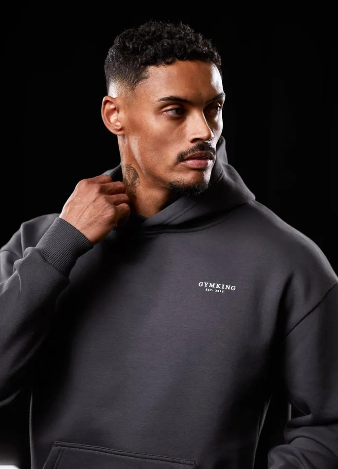 Gym King Sweatshirts and Hoodies Men Established Hood 8211 Dark Pewter
