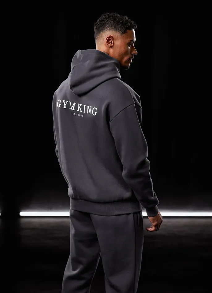 Gym King Sweatshirts and Hoodies Men Established Hood 8211 Dark Pewter