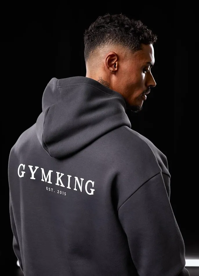 Gym King Sweatshirts and Hoodies Men Established Hood 8211 Dark Pewter