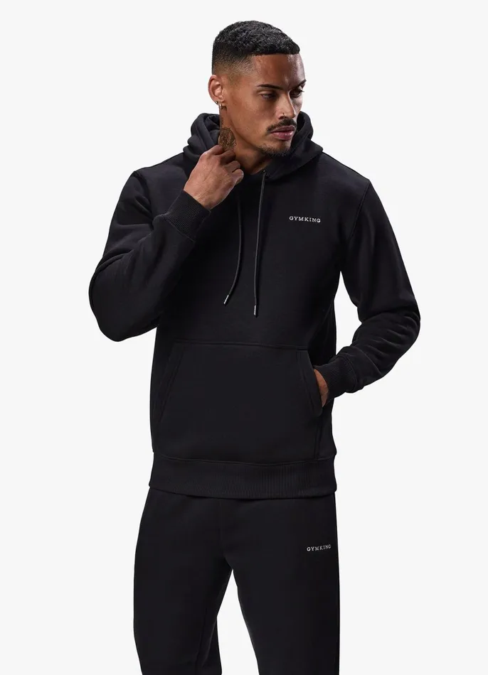 Gym King Sweatshirts and Hoodies Men Linear Fundamental Hood 8211 Black