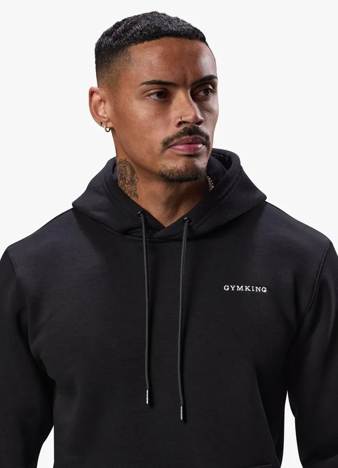 Gym King Sweatshirts and Hoodies Men Linear Fundamental Hood 8211 Black