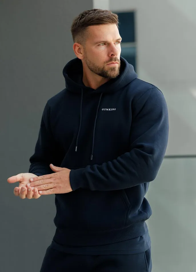 Gym King Sweatshirts and Hoodies Men Linear Fundamental Hood 8211 Navy