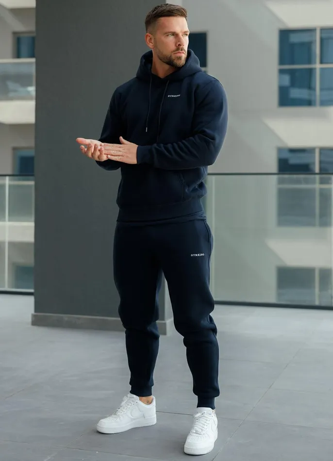 Gym King Sweatshirts and Hoodies Men Linear Fundamental Hood 8211 Navy