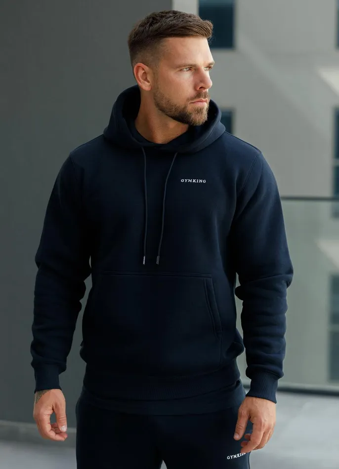 Gym King Sweatshirts and Hoodies Men Linear Fundamental Hood 8211 Navy