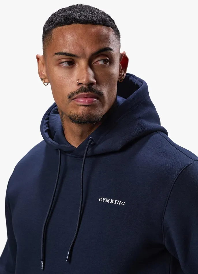 Gym King Sweatshirts and Hoodies Men Linear Fundamental Hood 8211 Navy