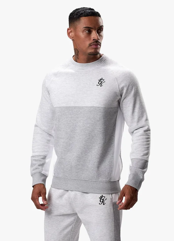 Gym King Sweatshirts and Hoodies Men Minefield Crew 8211 Snow Marl