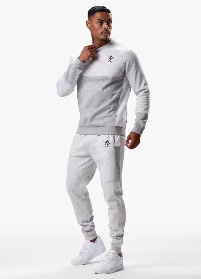 Gym King Sweatshirts and Hoodies Men Minefield Crew 8211 Snow Marl