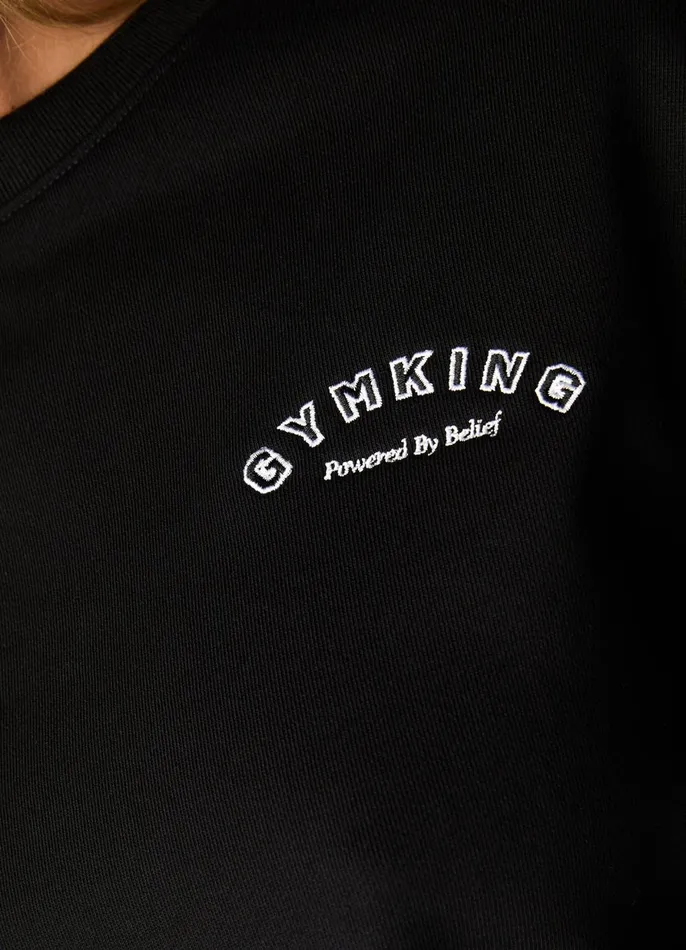 Gym King Sweatshirts and Hoodies Women Radiance Crop Sweatshirt 8211 Black