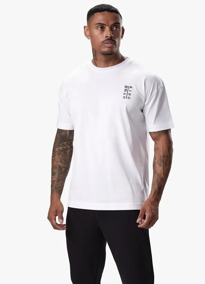 Gym King TShirts Men Division Tee 8211 White