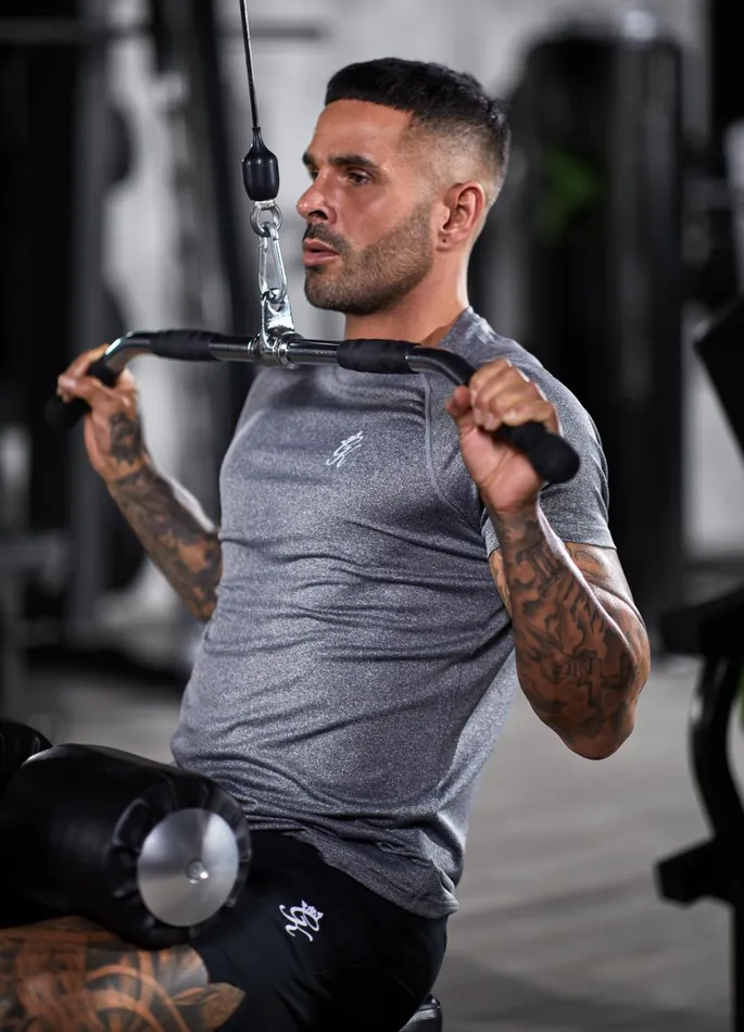 Gym King TShirts Men Energy Grindle Tee 8211 Grey Marl