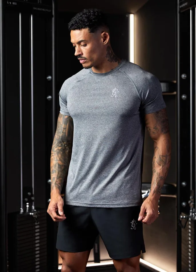 Gym King TShirts Men Energy Grindle Tee 8211 Grey Marl