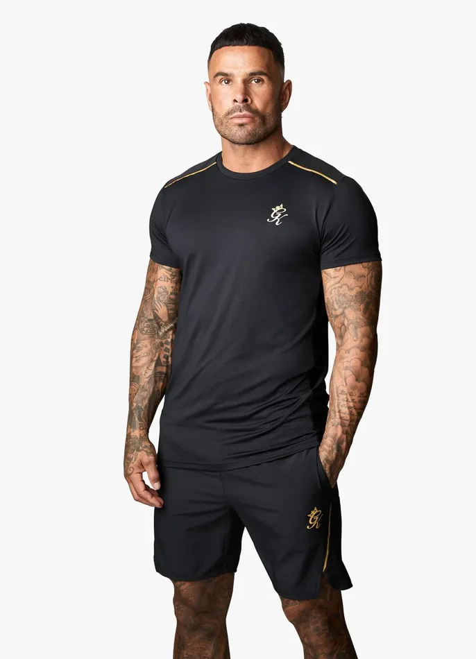 Gym King TShirts Men Flex Tee 8211 BlackGold