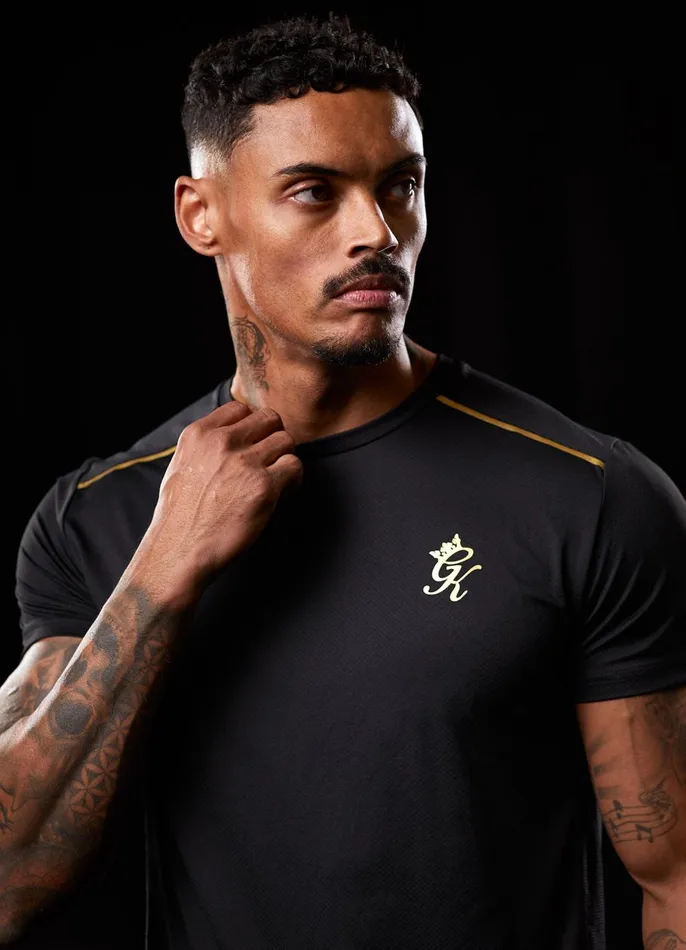 Gym King TShirts Men Flex Tee 8211 BlackGold