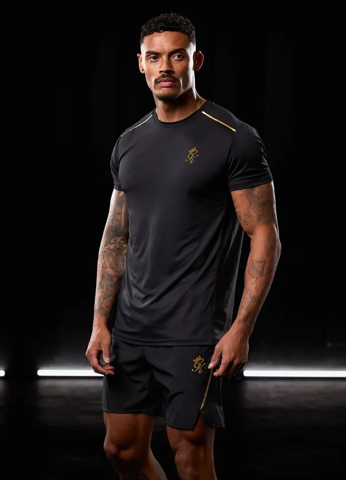 Gym King TShirts Men Flex Tee 8211 BlackGold