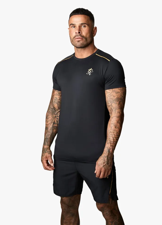 Gym King TShirts Men Flex Tee 8211 BlackGold