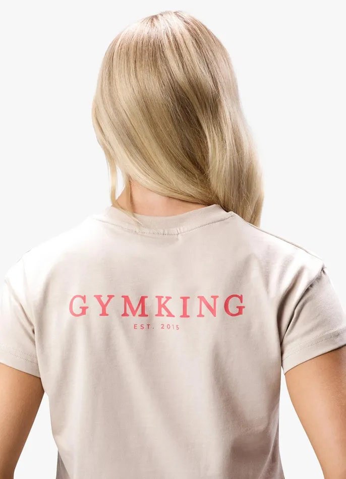 Gym King Tops and TShirts Women Established Cropped Tee 8211 Clay