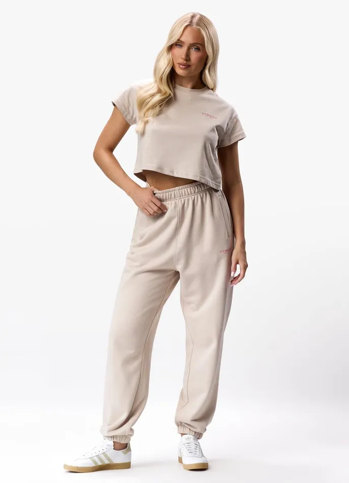 Gym King Tops and TShirts Women Established Cropped Tee 8211 Clay