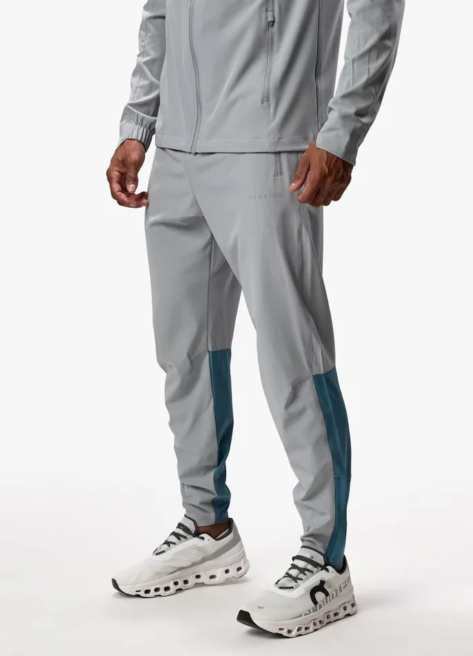 Gym King Tracksuit Bottoms Men Debossed Camo Woven Jogger 8211 Cloudy GreyLake Blue