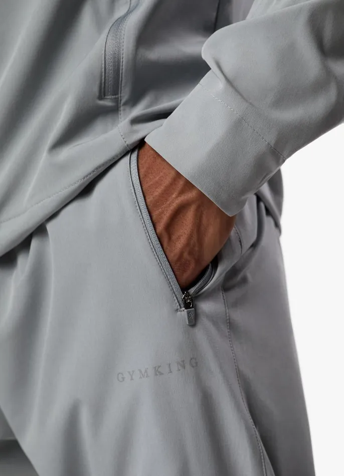 Gym King Tracksuit Bottoms Men Debossed Camo Woven Jogger 8211 Cloudy GreyLake Blue