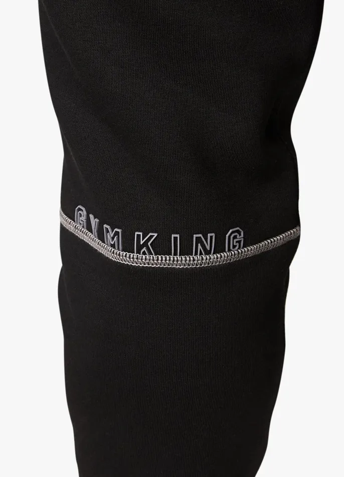 Gym King Tracksuit Bottoms Men Outline Print Jogger 8211 Black