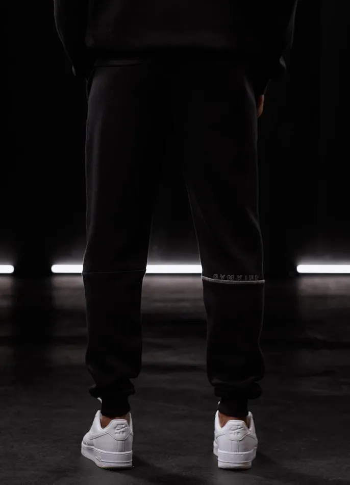 Gym King Tracksuit Bottoms Men Outline Print Jogger 8211 Black