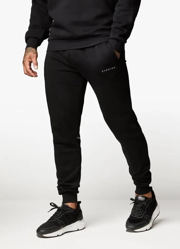 Gym King Tracksuit Bottoms Men Outline Print Jogger 8211 Black