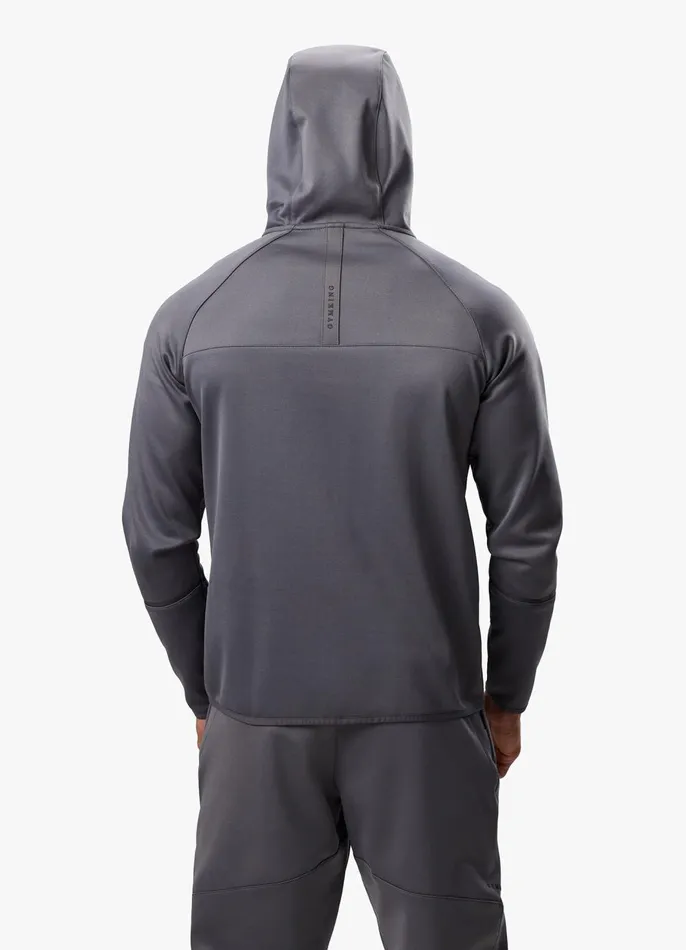 Gym King Tracksuit Tops Men Alpha Poly FZ Hood 8211 Graphite