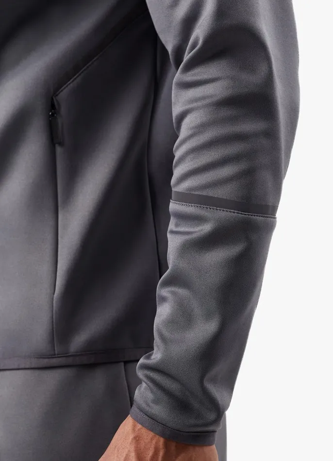 Gym King Tracksuit Tops Men Alpha Poly FZ Hood 8211 Graphite