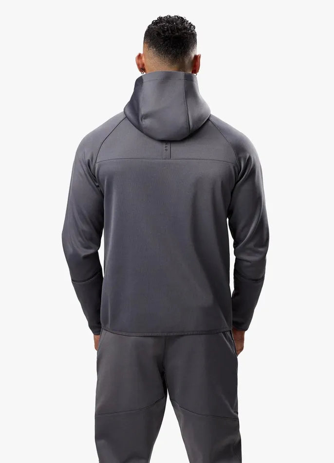 Gym King Tracksuit Tops Men Alpha Poly FZ Hood 8211 Graphite