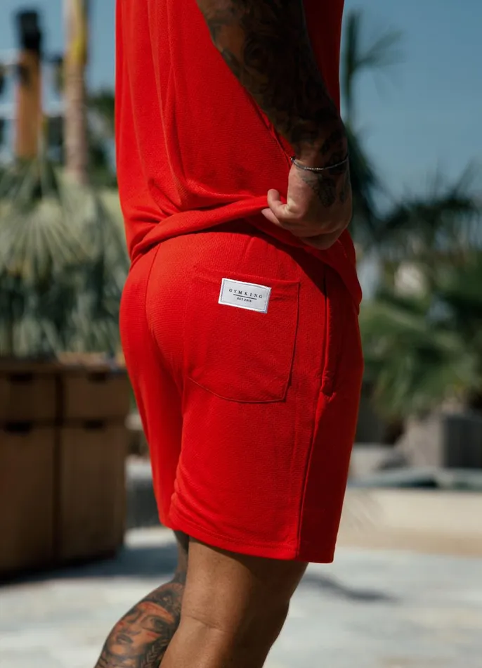Gym King Twin Sets Men Brooklyn Mesh Short 8211 Chilli Red