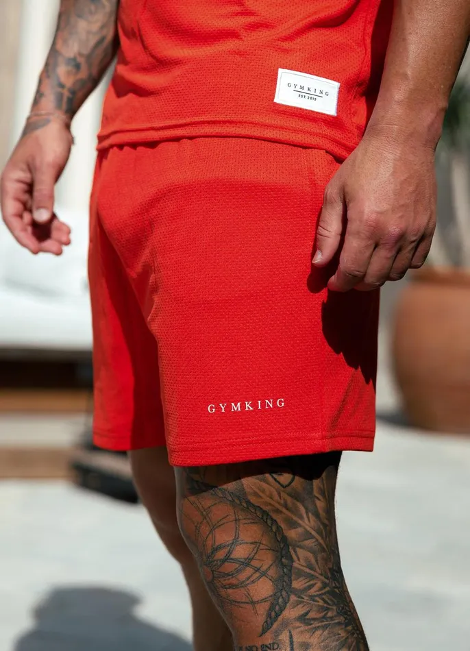Gym King Twin Sets Men Brooklyn Mesh Short 8211 Chilli Red Gym King Twin Sets Men Brooklyn Mesh Short 8211 Chilli Red