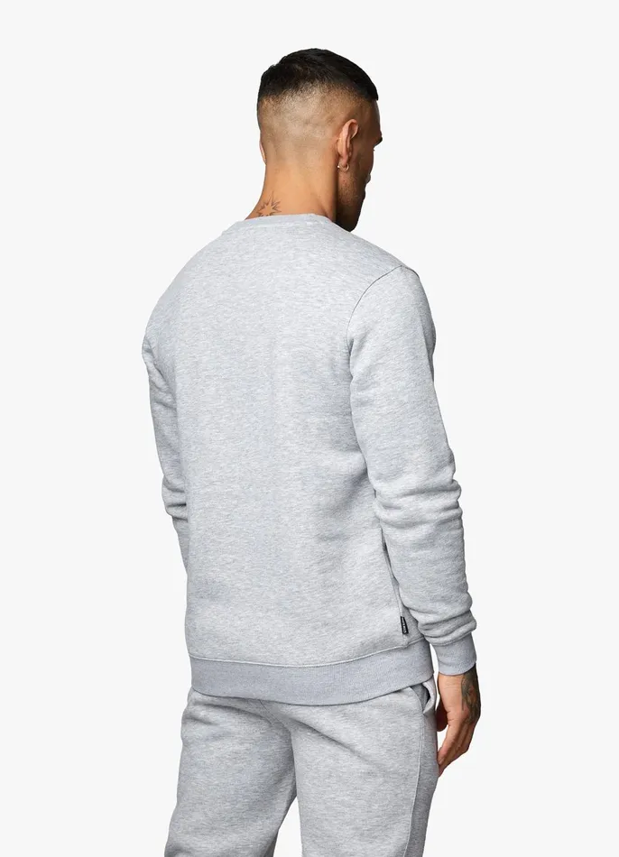 Gym King Twin Sets Men Fundamental Fleece Sweatshirt 8211 Grey Marl