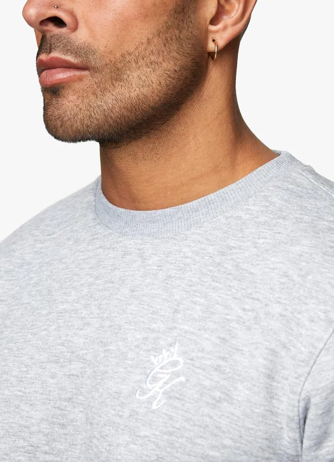 Gym King Twin Sets Men Fundamental Fleece Sweatshirt 8211 Grey Marl