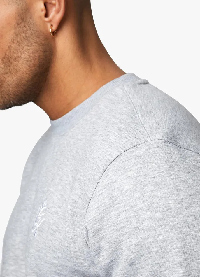 Gym King Twin Sets Men Fundamental Fleece Sweatshirt 8211 Grey Marl