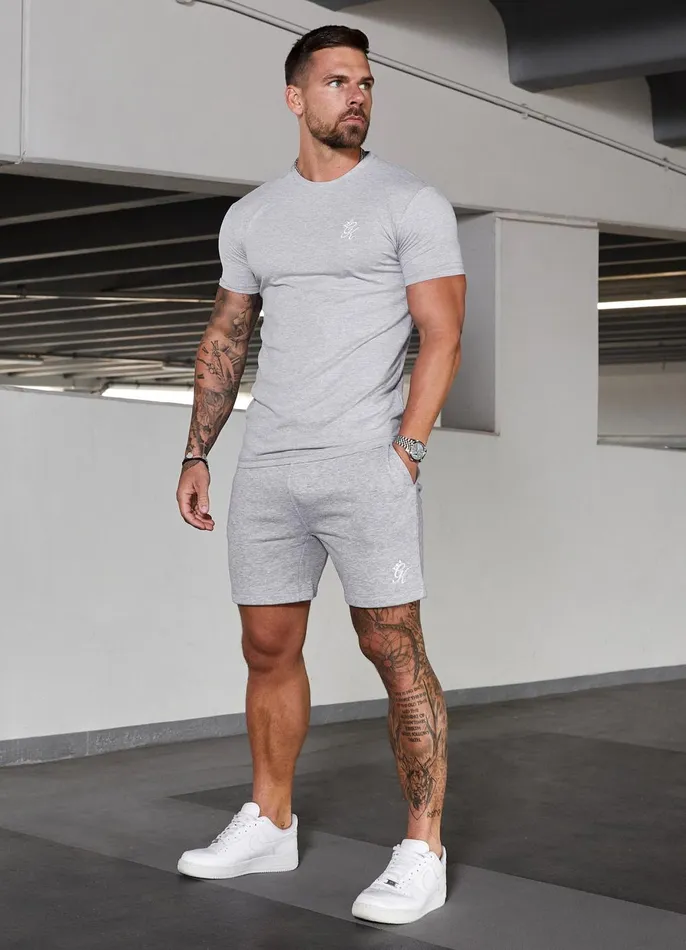 Gym King Twin Sets Men Fundamental Jersey Tee 8211 Grey Marl