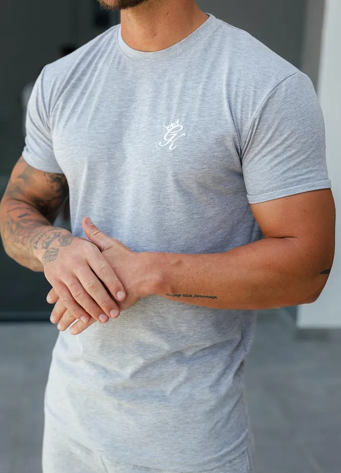 Gym King Twin Sets Men Fundamental Jersey Tee 8211 Grey Marl