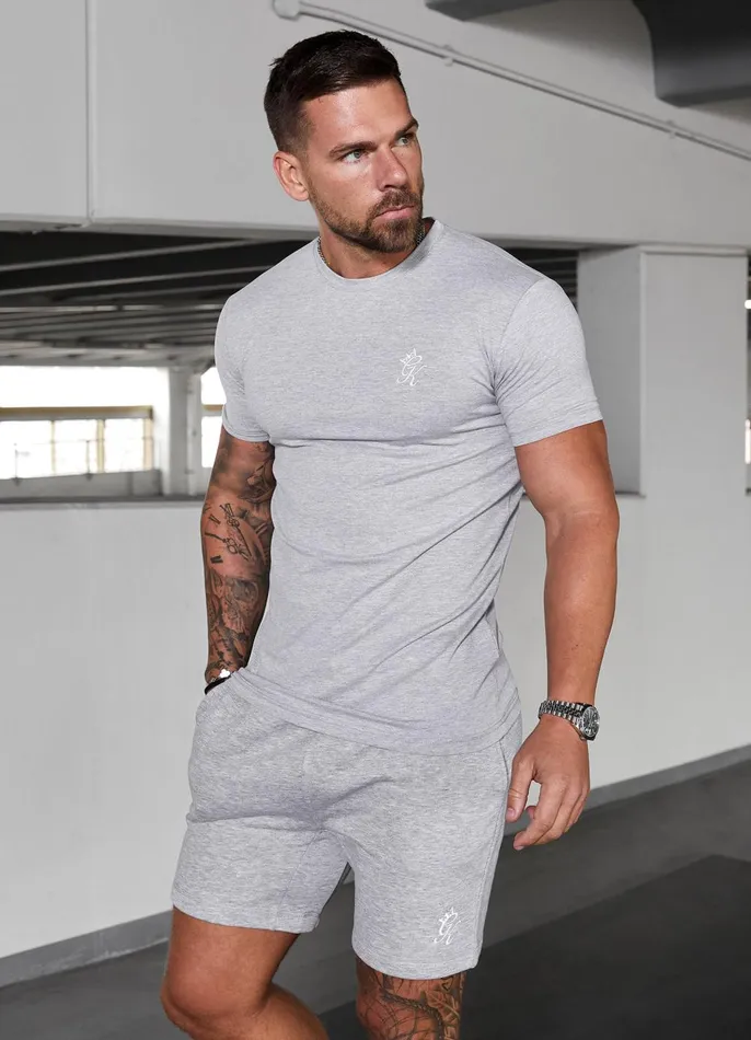 Gym King Twin Sets Men Fundamental Jersey Tee 8211 Grey Marl