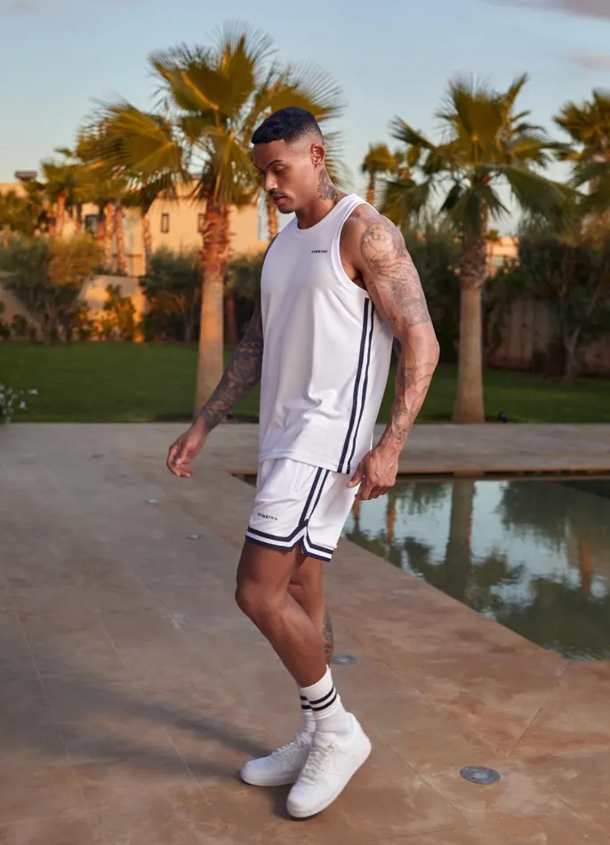 Gym King Twin Sets Men Higher State Short 8211 White