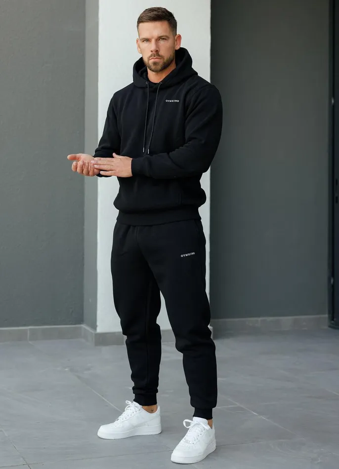 Gym King Twin Sets Men Linear Fundamental Jogger 8211 Black