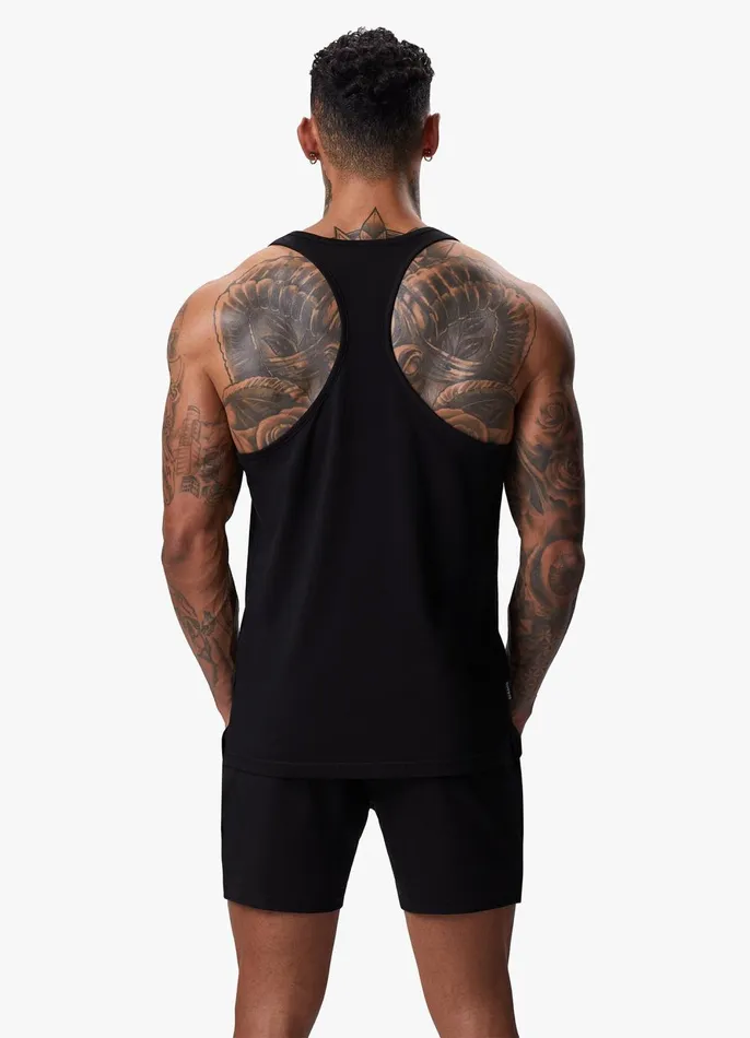 Gym King Vests Men Stringer Jersey Vest 8211 Black