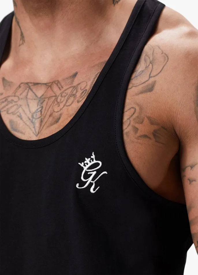 Gym King Vests Men Stringer Jersey Vest 8211 Black